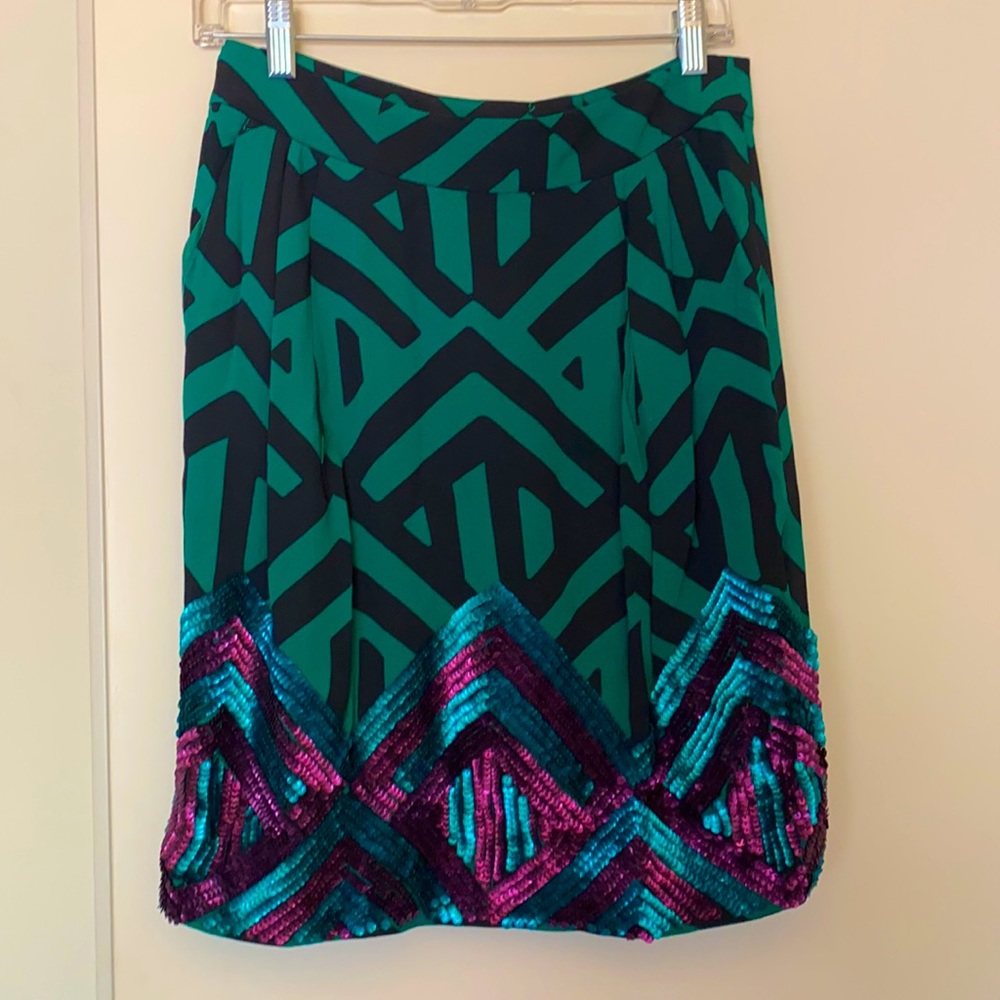 Anthropologie Deco Sequin Skirt Size 6